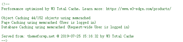 wordpress 配置 memcached緩存成功
